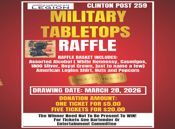 Military tabletops raffle