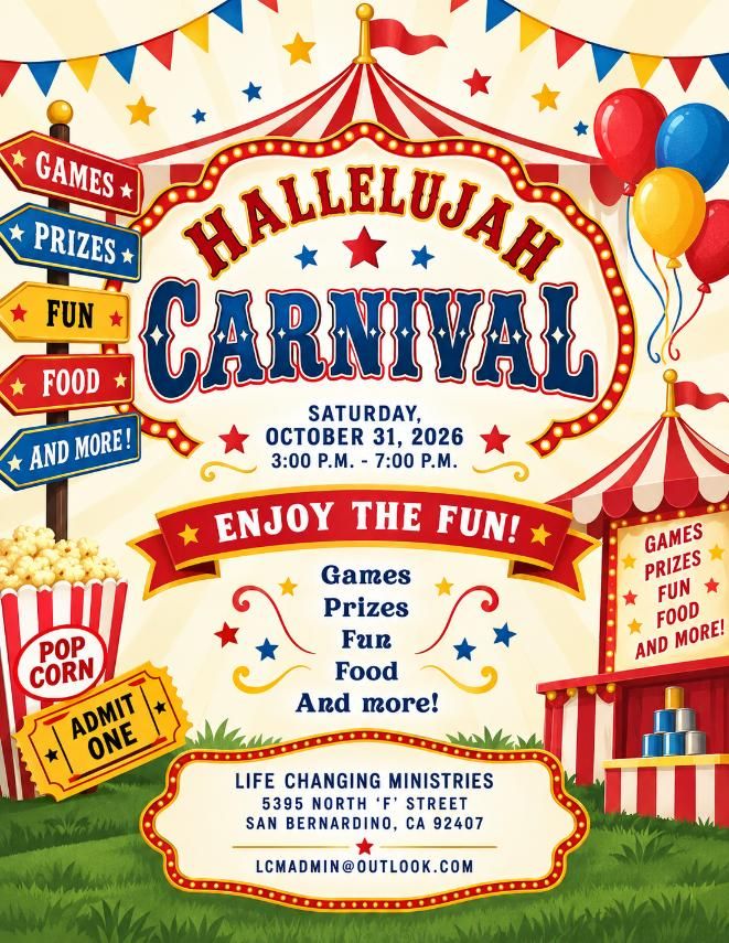 Hallelujah carnival flyer 2026