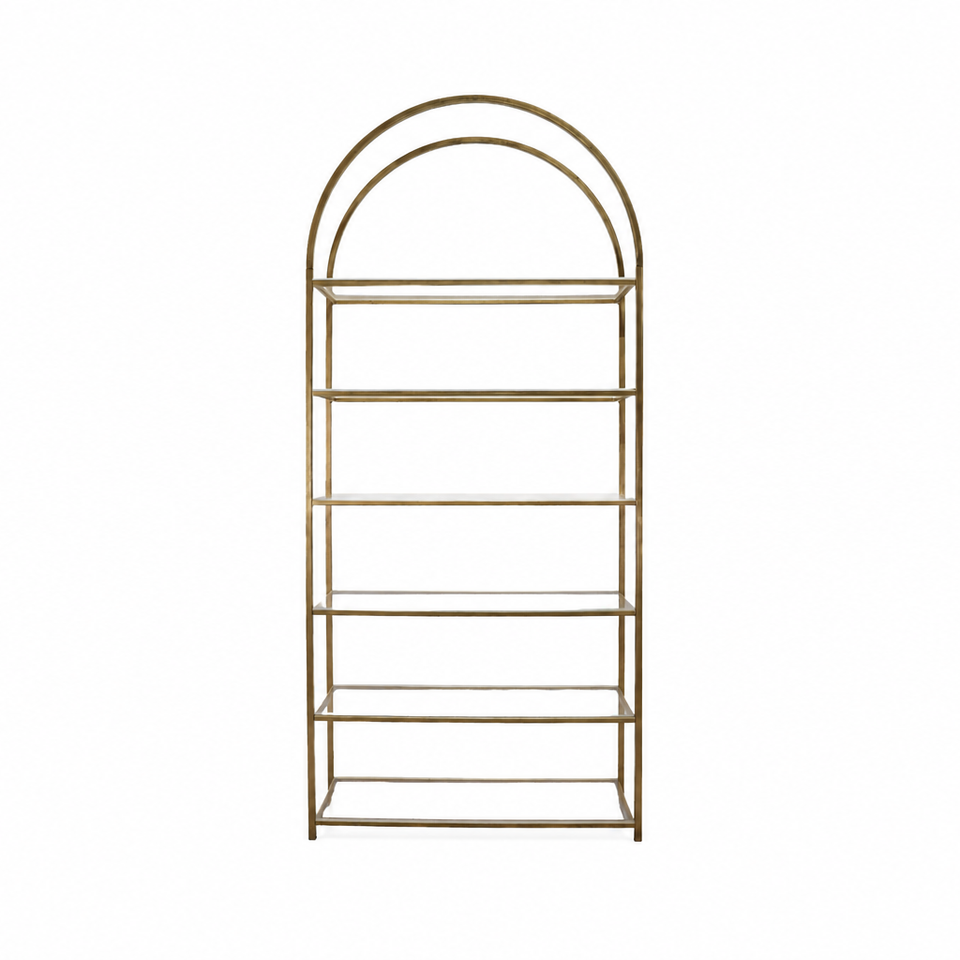 Gold Arched Shelving | Custom Event Display