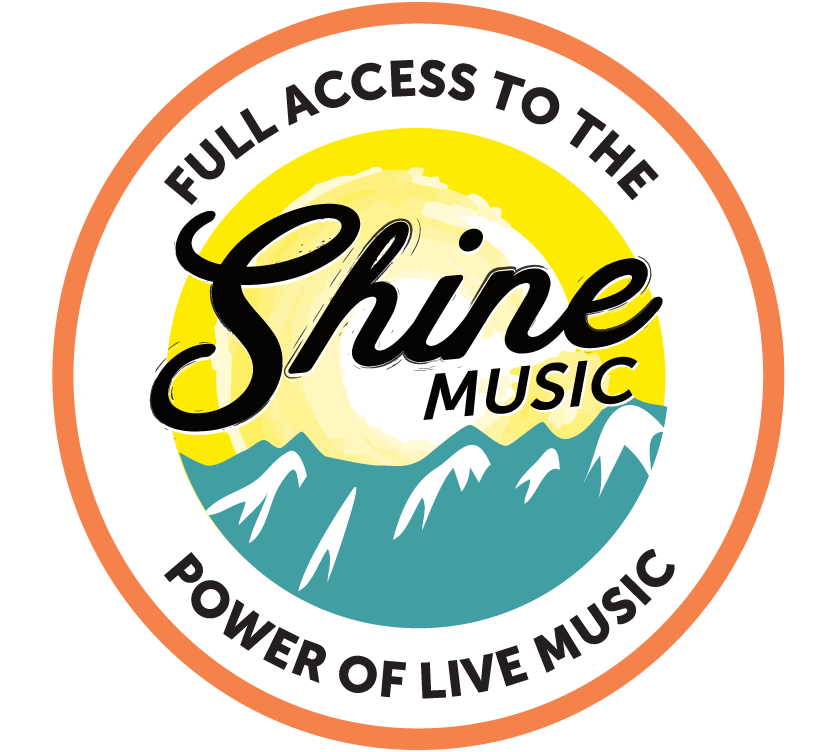 Shine Music Logo Full Access To the power of live music