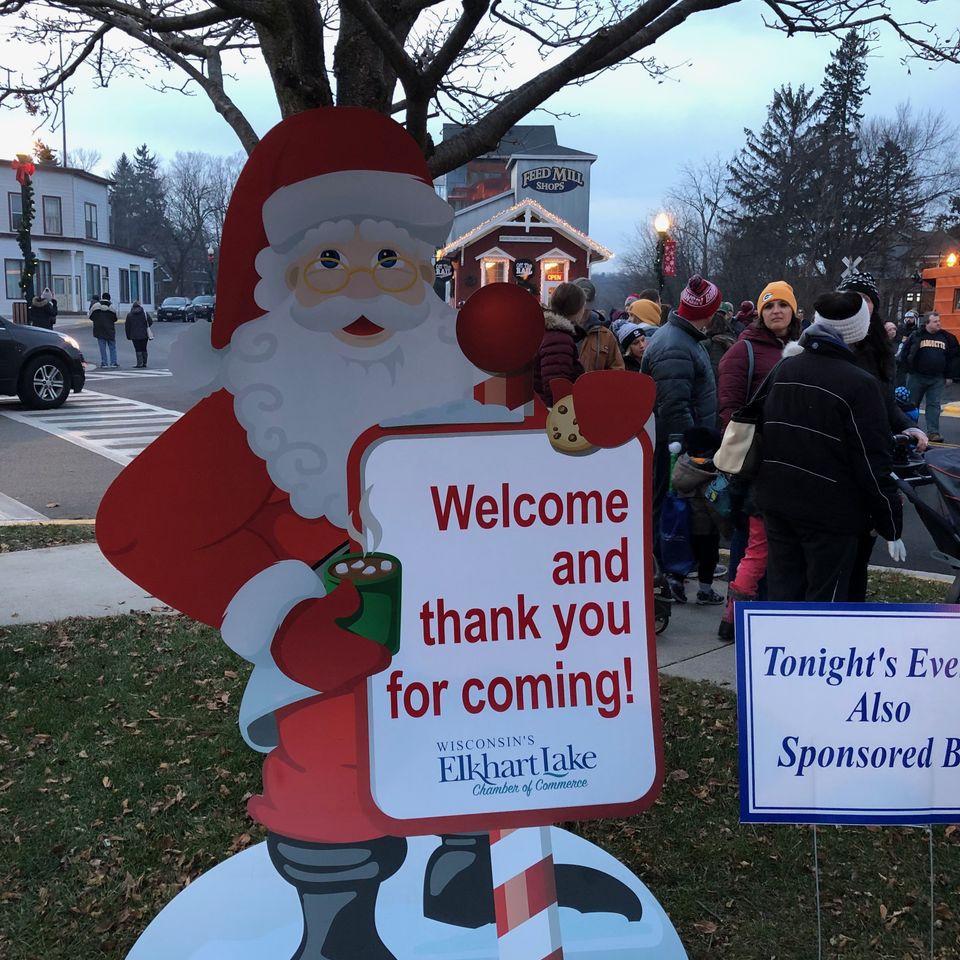 El santa event sign