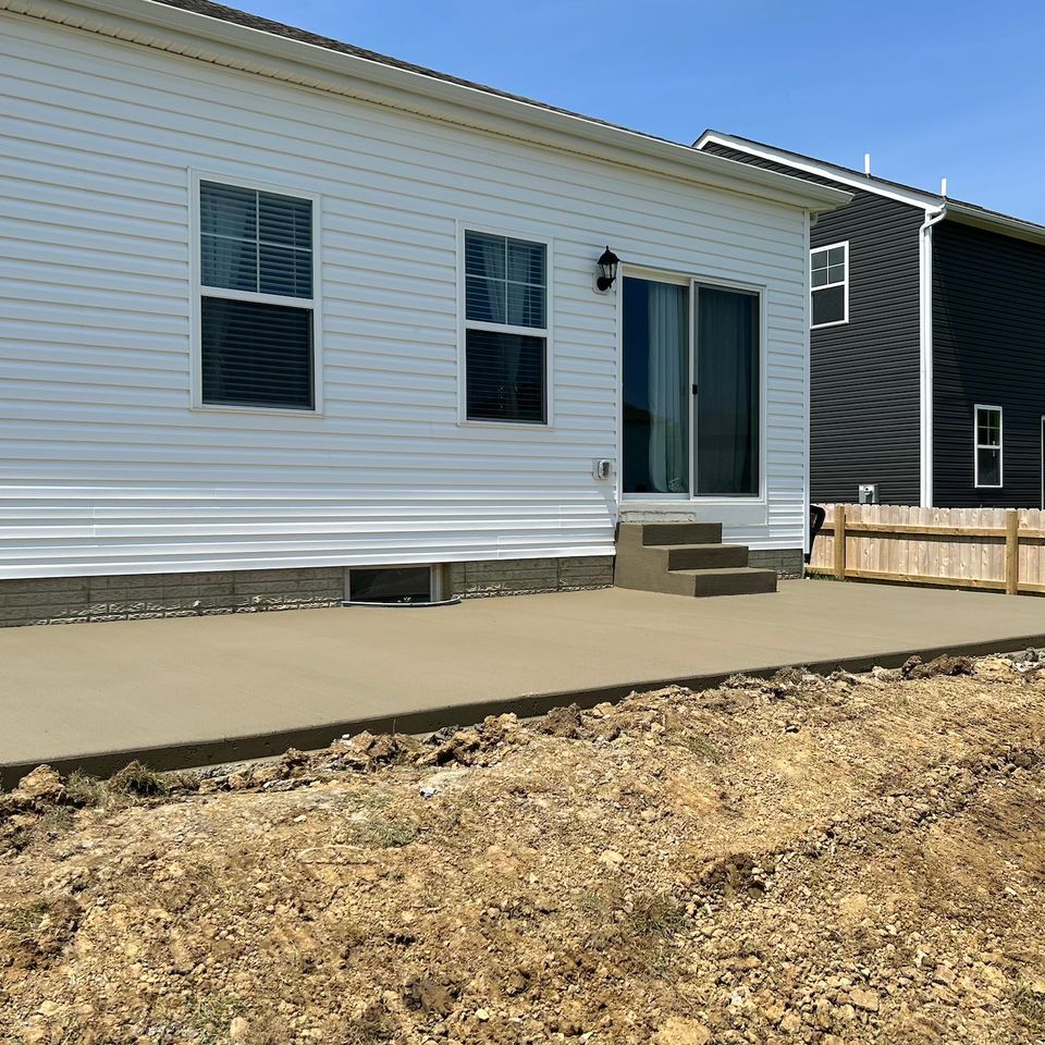 Back patio concrete