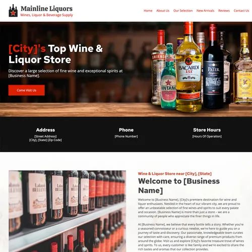 Wine liquor website design theme original