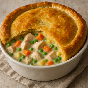 Golden chicken pot pie delight