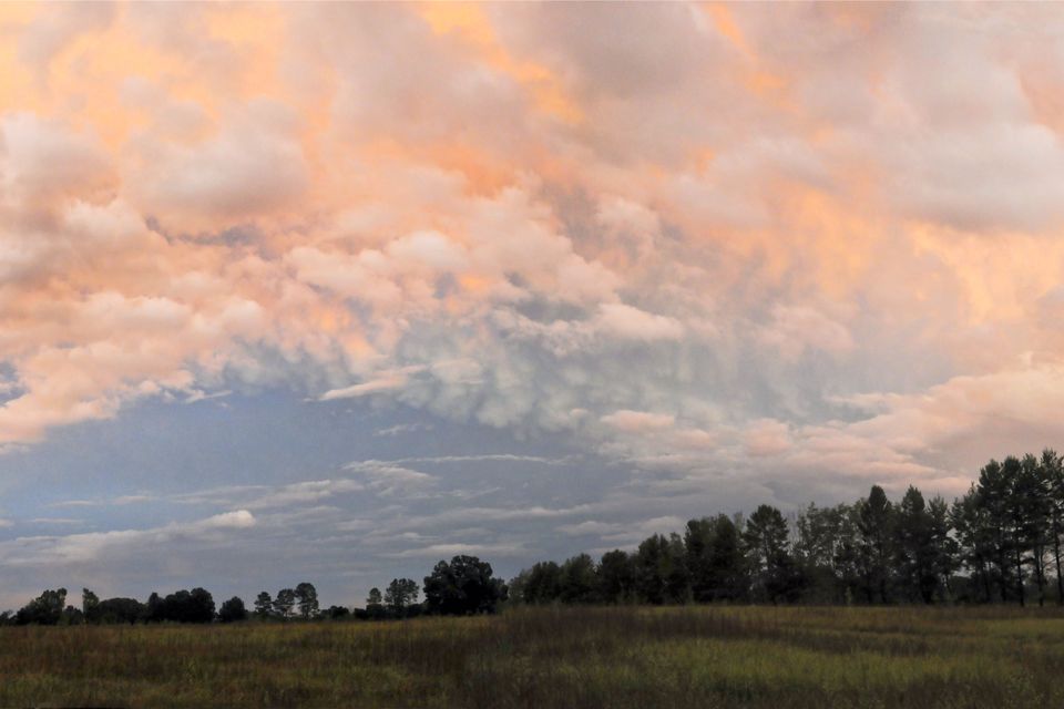 Stormy sunset panorama1