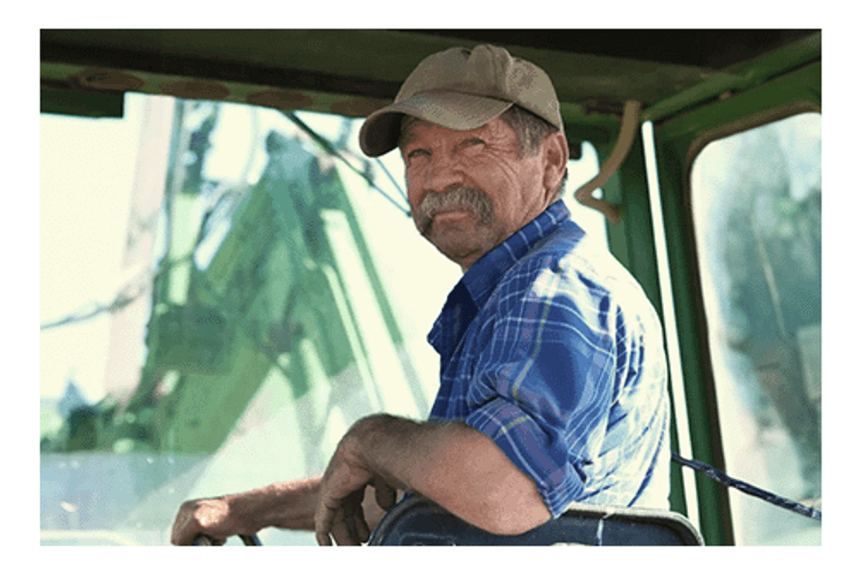 Farmer on tractor