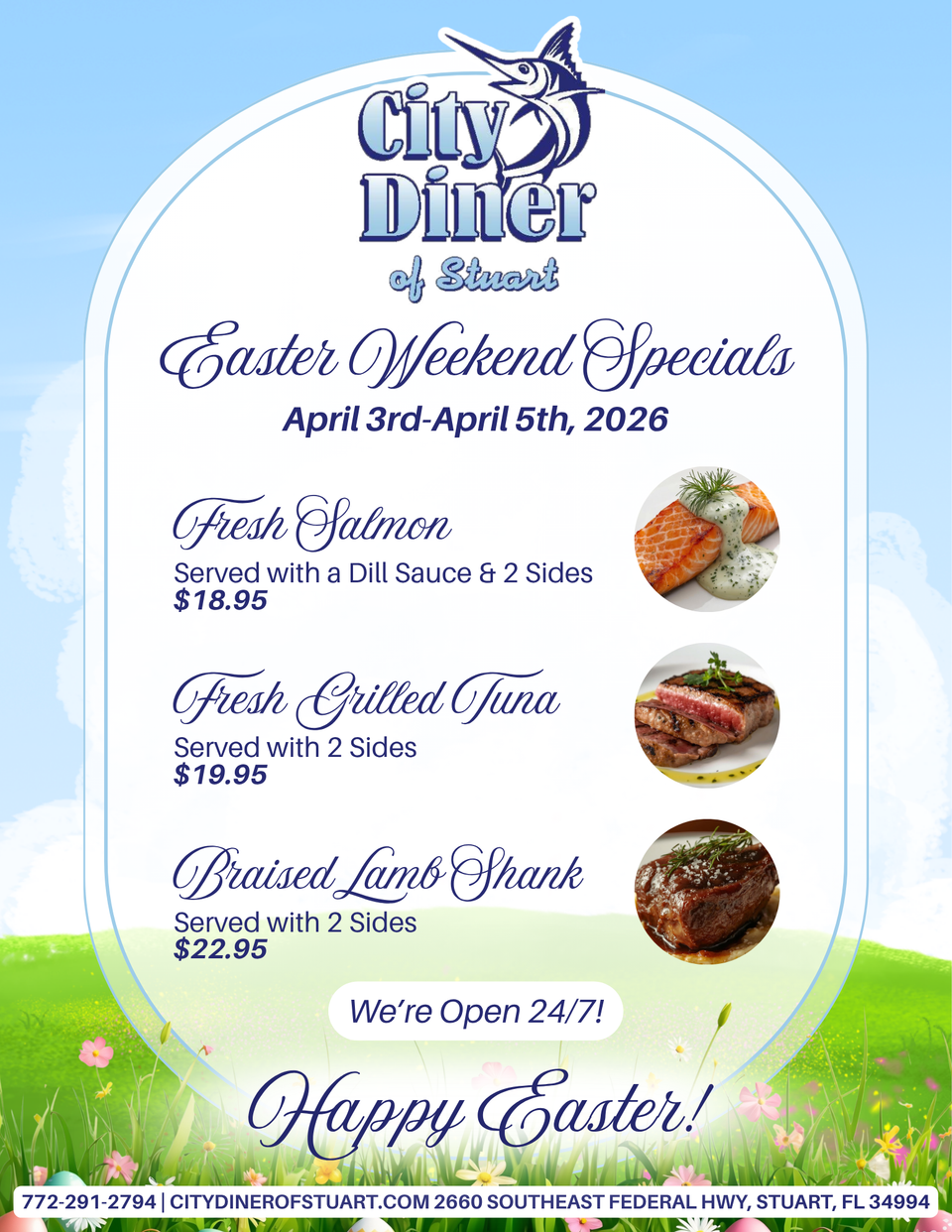 City diner easter weekend specials