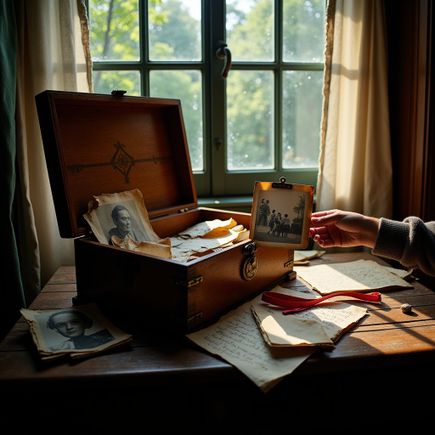 Stockcake boxes with old photos collections 1765382519
