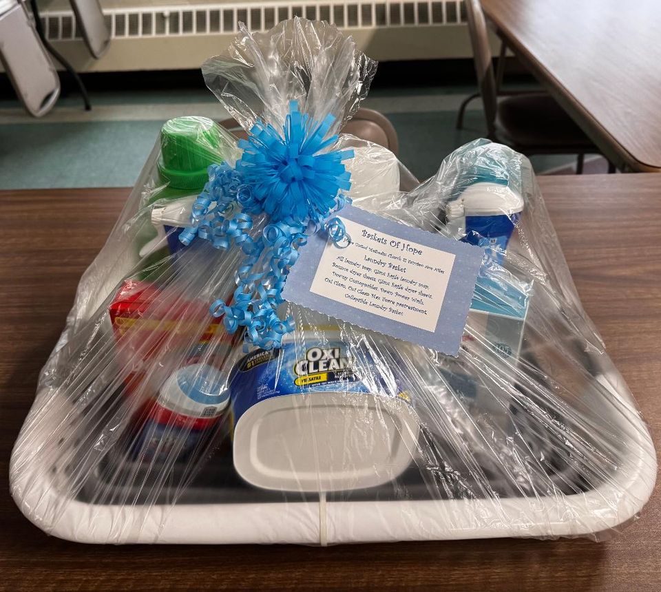 Laundry raffle basket