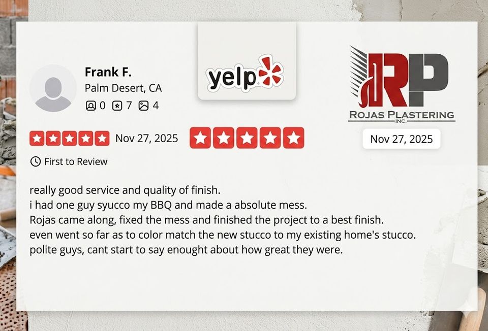 Rojas plastering reviews