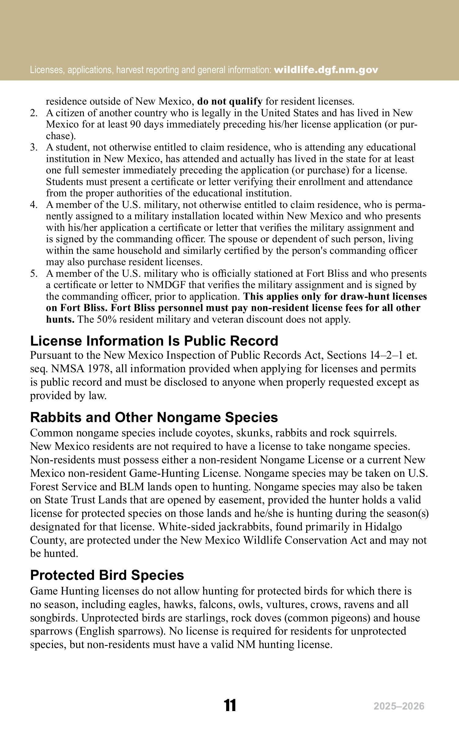 New Mexico Hunting Proclamation - Regulations & Guidelines