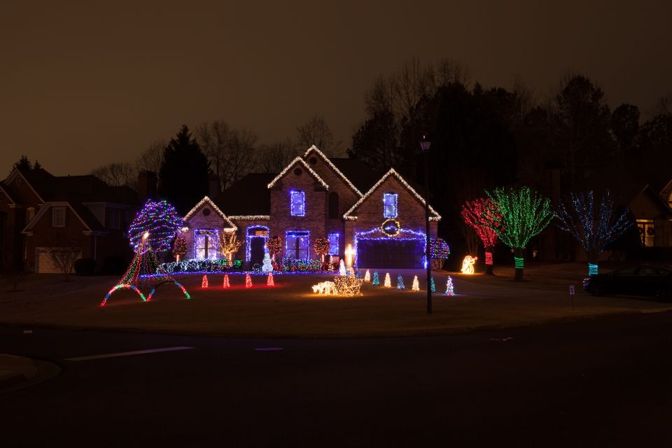 Christmas light install