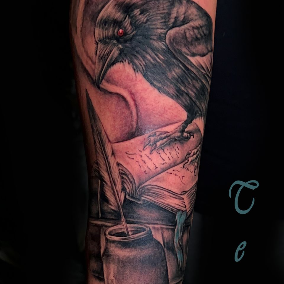 Tech raven and parchment