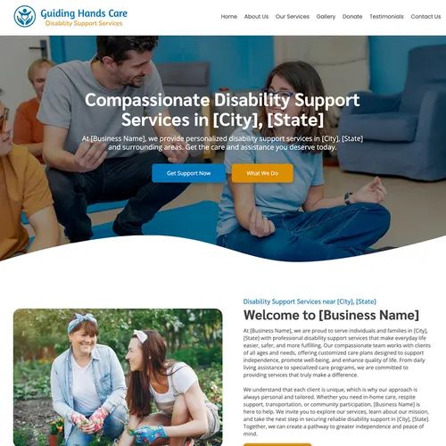 Disability support website edsign theme original