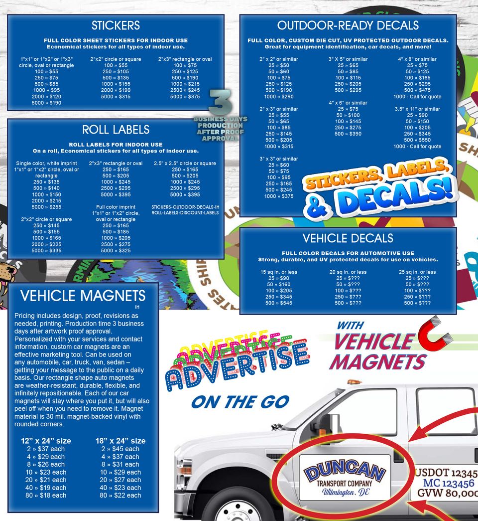 Stickers decals   vehicle magnets