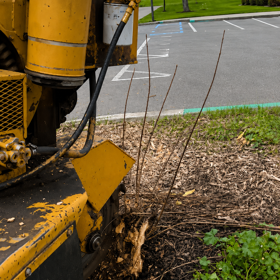Professional stump grinding and root removal in Woodland and Davis CA by The Arbor Tree Service Company