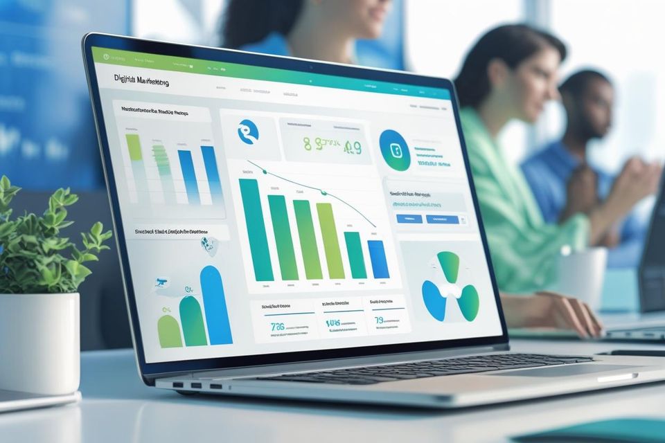 Create photo image for webpage of digital marketing dedicated to business growth  we specialize in comprehensive digital marketing solutions.