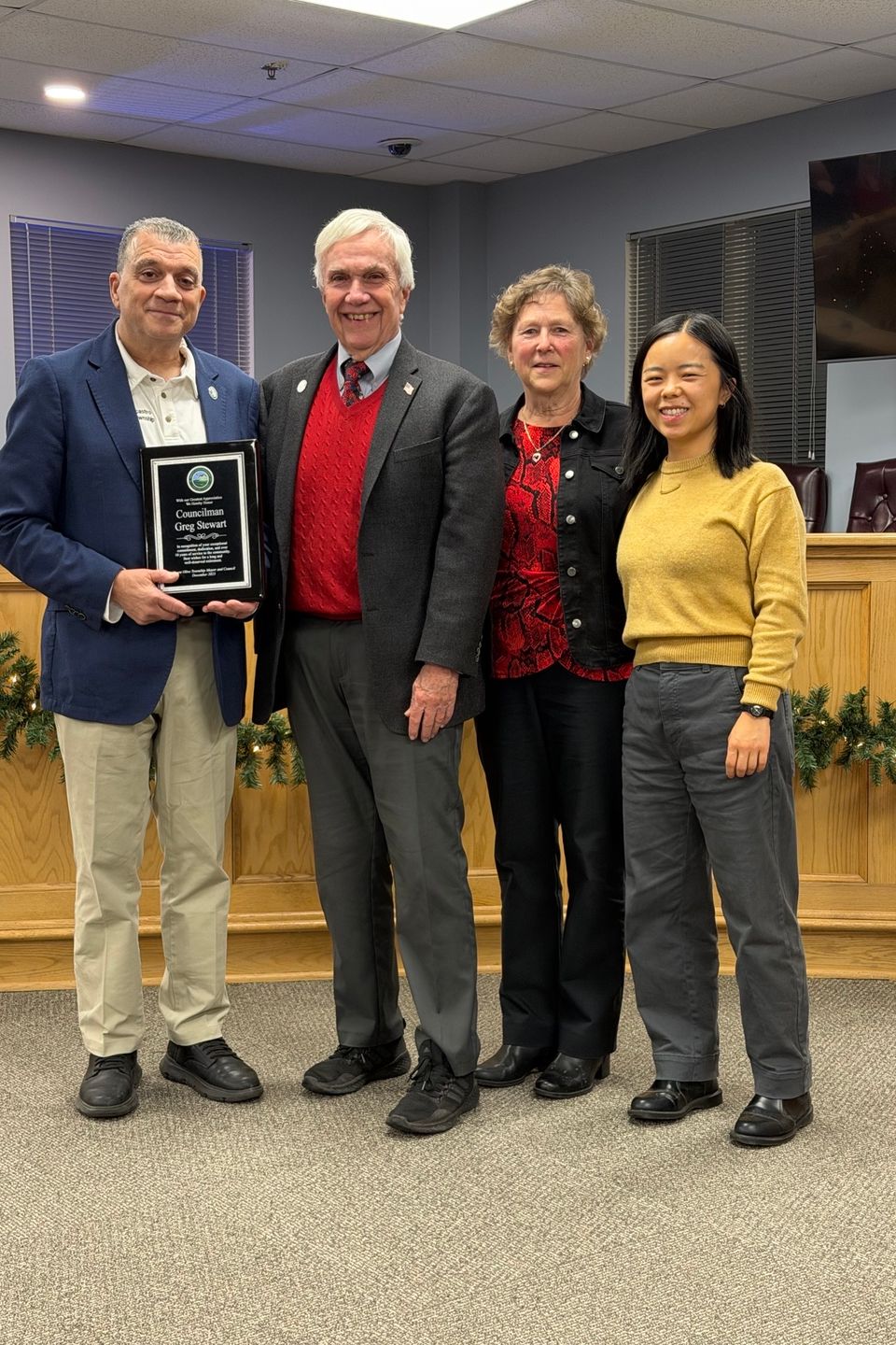 Mayor joe nicastro councilman greg stewart  sheila and rachel 
