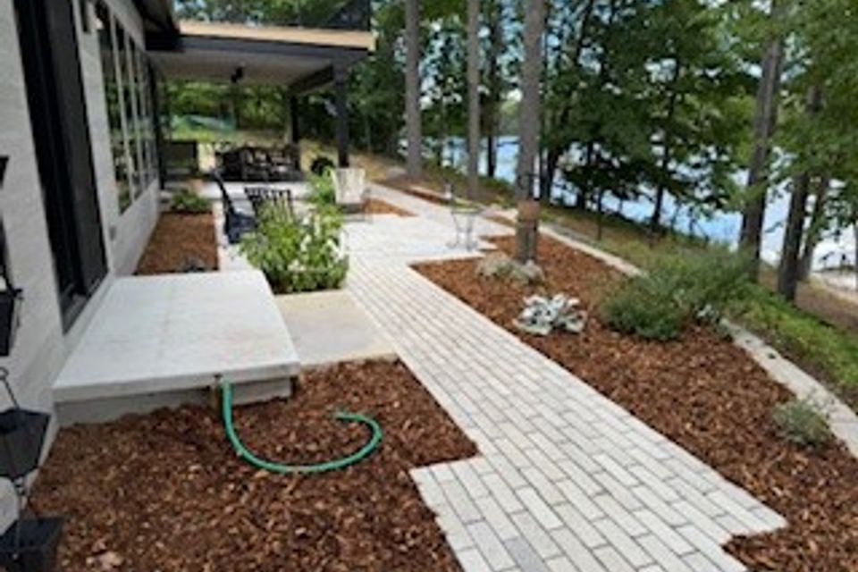 Mulch and hose patio