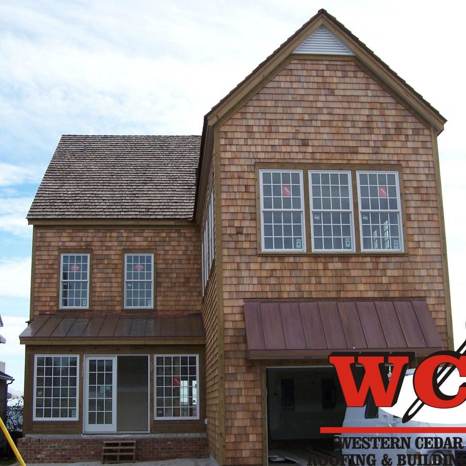 Hand split shake with perfection siding