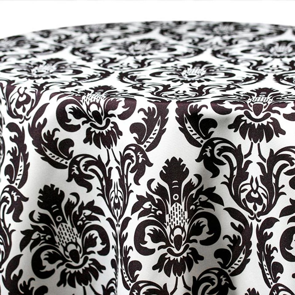 Black white damask 565