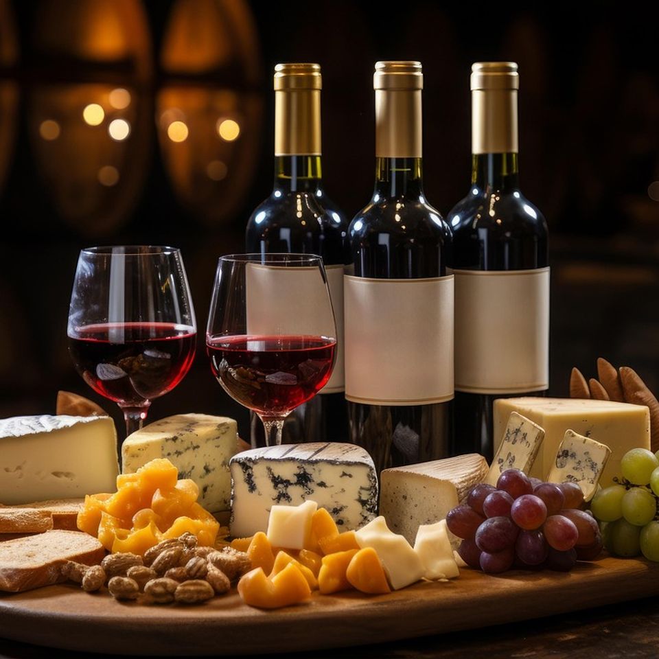 Wine abd cheese basket