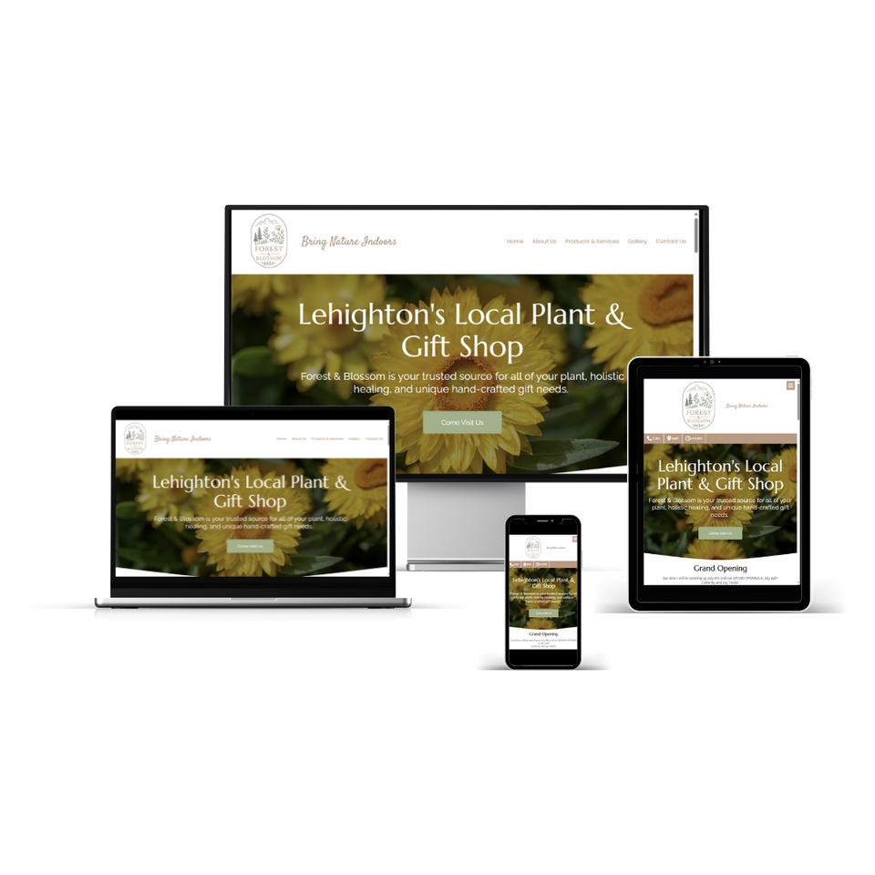 Mobile-friendly small business website design example for a local shop in Lehighton PA