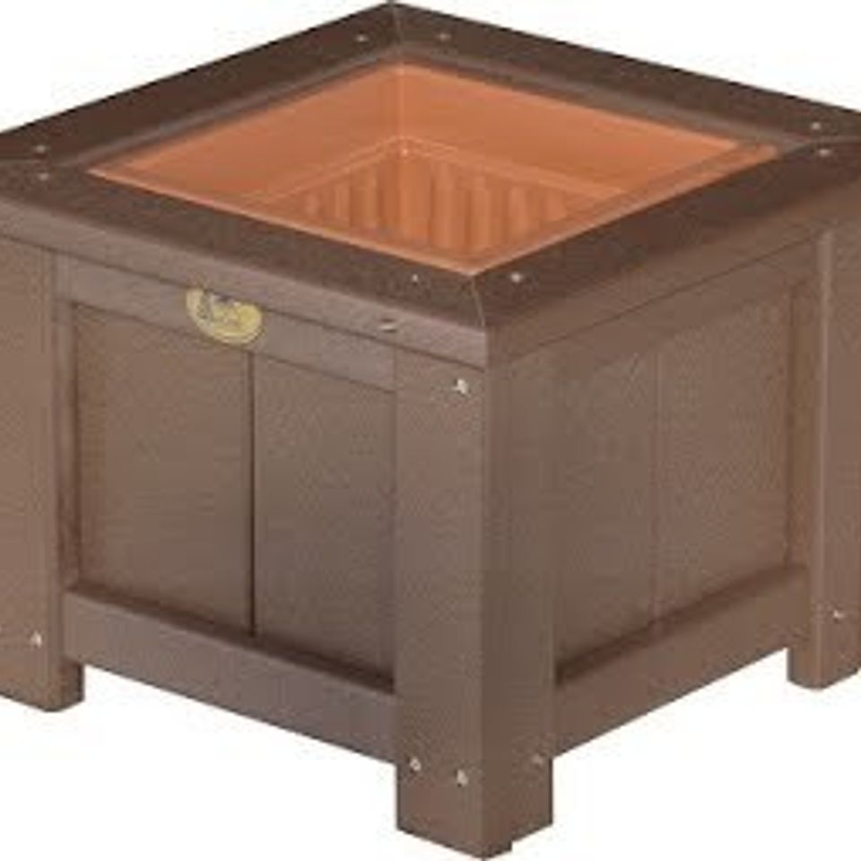 Sunrise poly lawn   hardwood furniture   paden  oklahoma   luxcraft accessories   p15spcbr 15 planter chestnut brown20180516 732 y0odf3