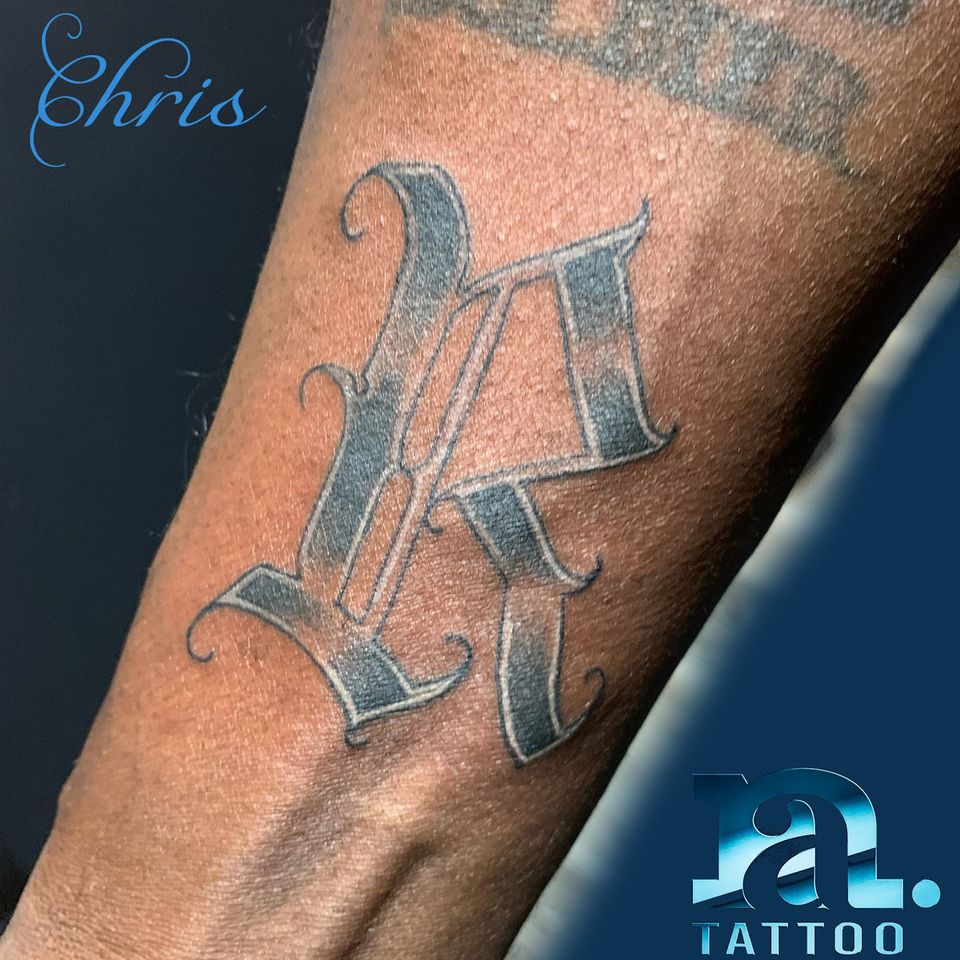 Chris old english lettering