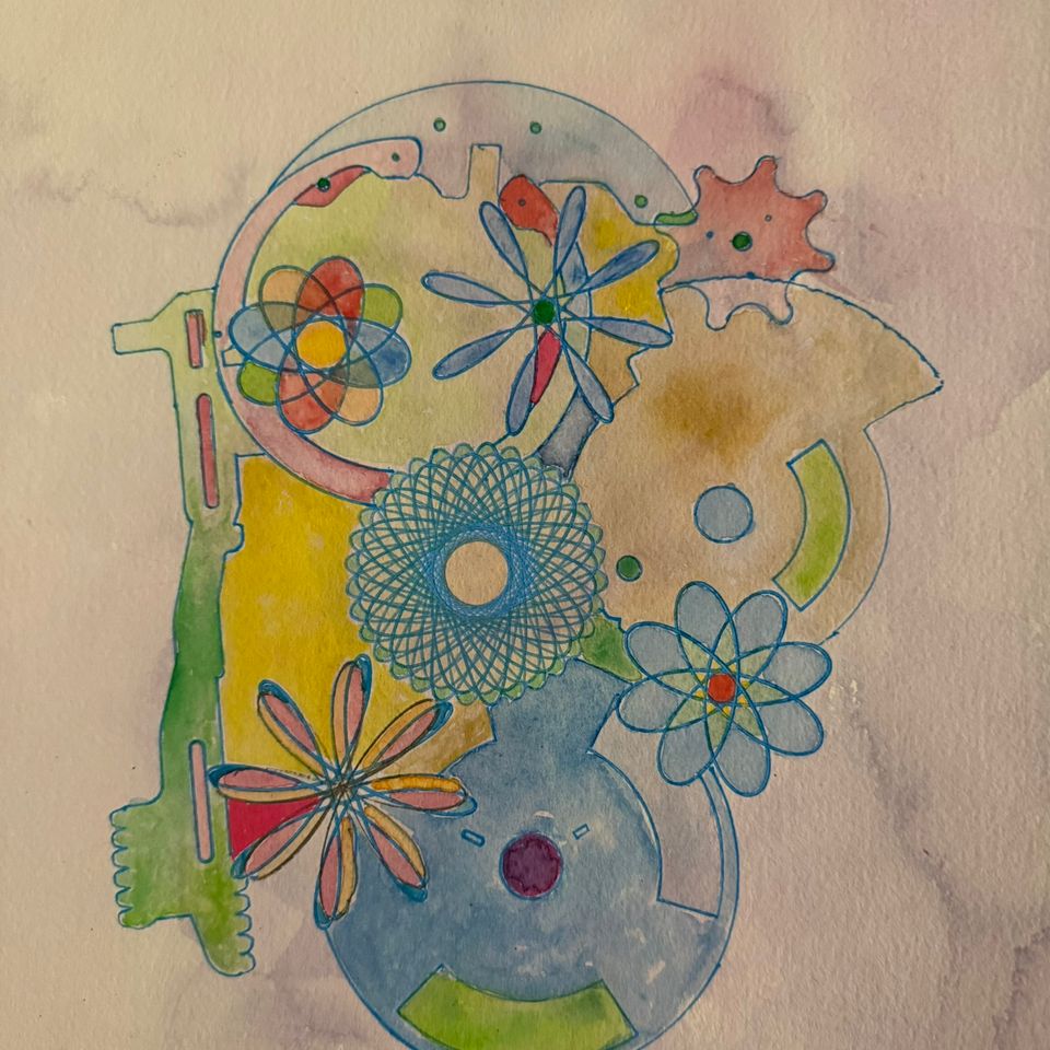 “curve” 9x12 watercolor 2025 tim flynn