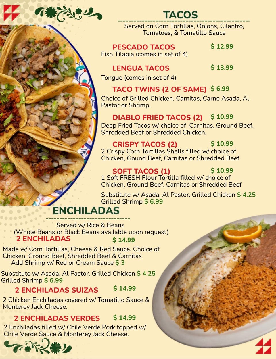 Los garcia menu 03 tacos enchiladas