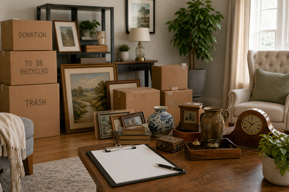 Home declutter and packing
