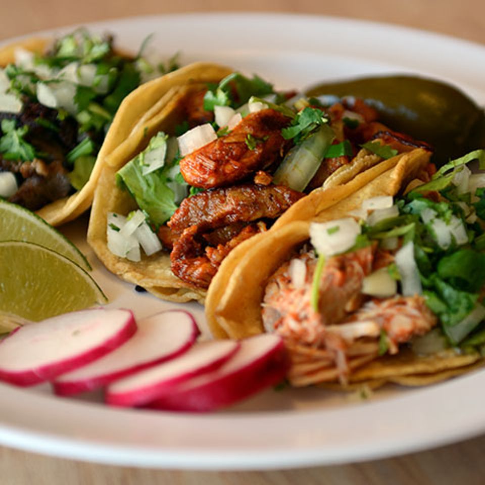 Tacos meat pork chicken