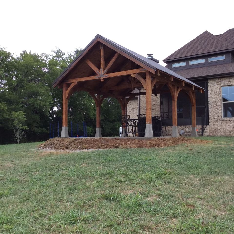 Nathan foriest construction general contractor builder nashville tn  franklin tn  columbia tn  murfreesboro tn patio cover timber frame porch shelter best top rated construction in nashville tn