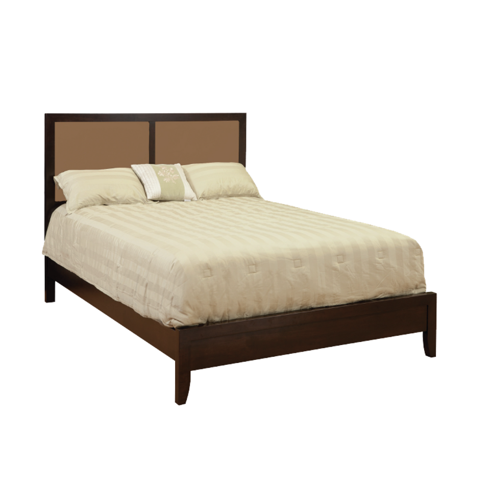 Nc barrington bed with leather panel