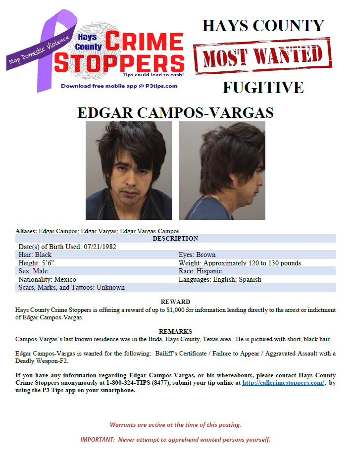 Campos vargas most wanted poster