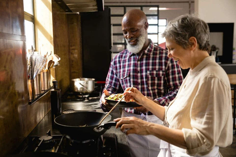 Old chefs cooking together