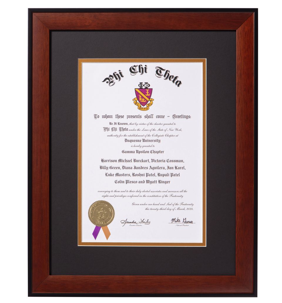 Pct charter framed