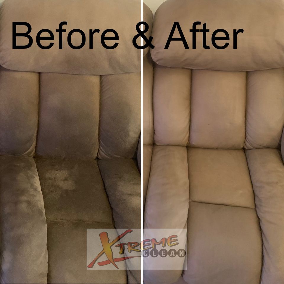 Couch cleaning beforeafter