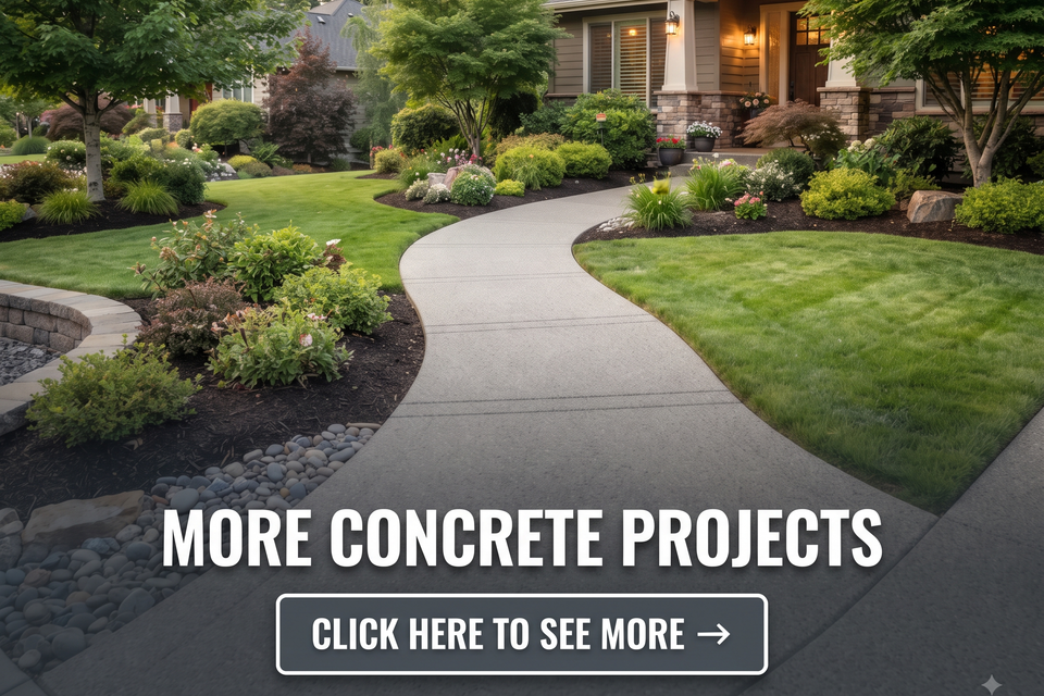 Finished concrete walkway project by Juan Garcia Construction