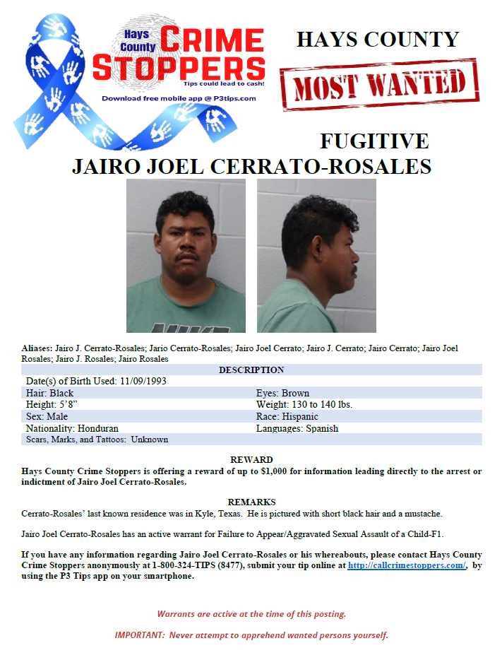 Cerrato rosales most wanted poster