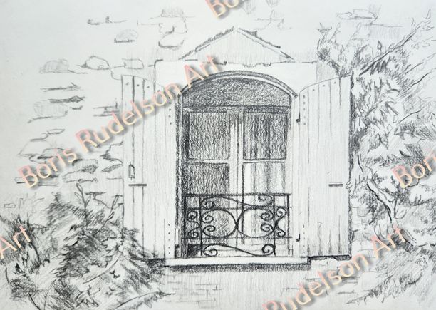 Pencil. Window