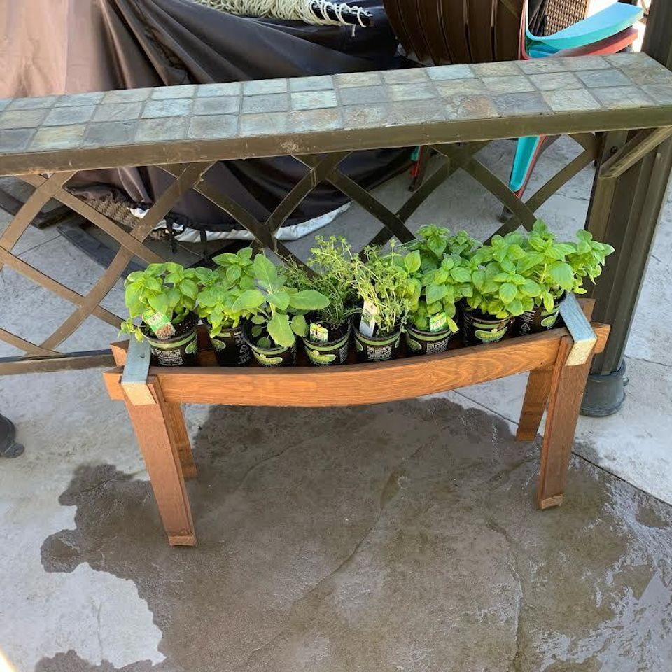 Custom flower planters from wine barrels in boise id