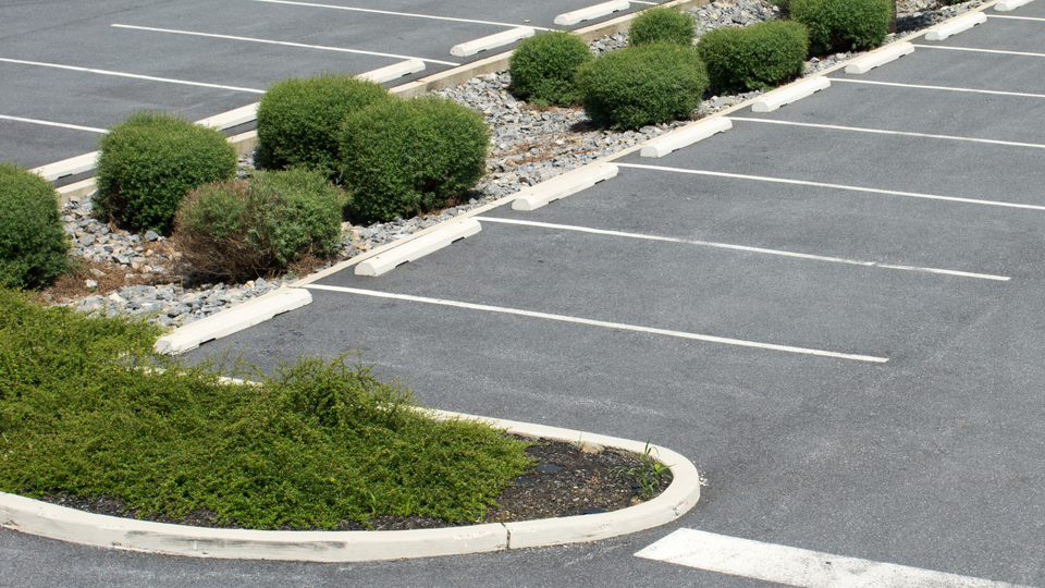 Concrete parking curbs