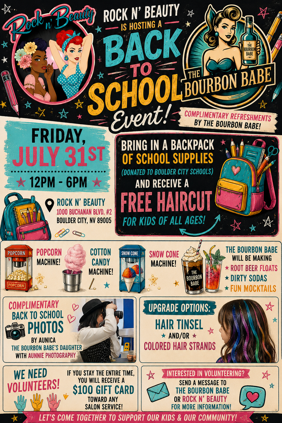 Back to school event flyer