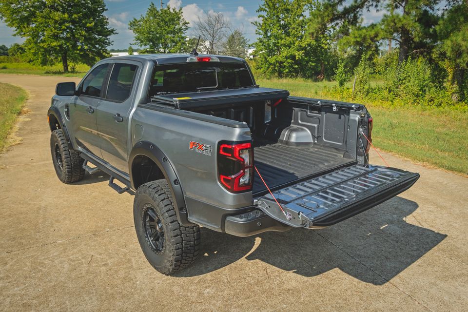 Ford Ranger, rear view, bed open