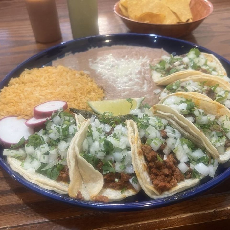 Taqueria franco taco plate
