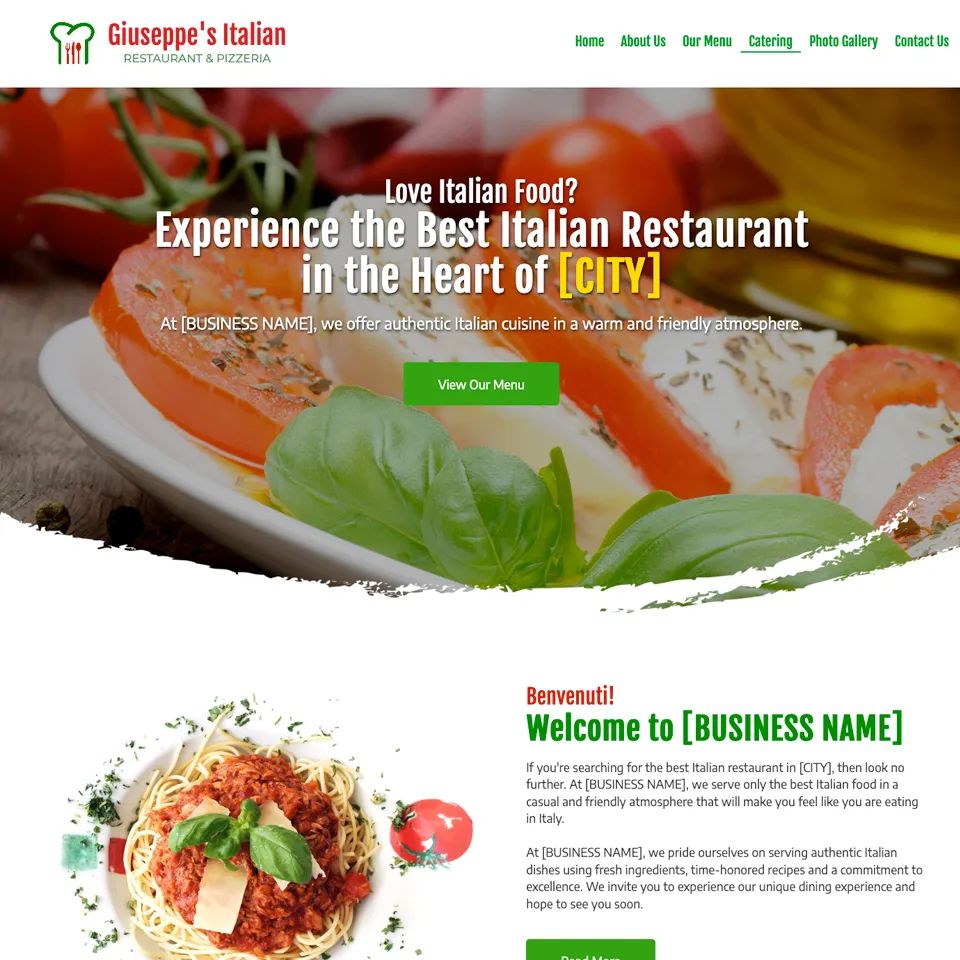 Italian restaurant website template original