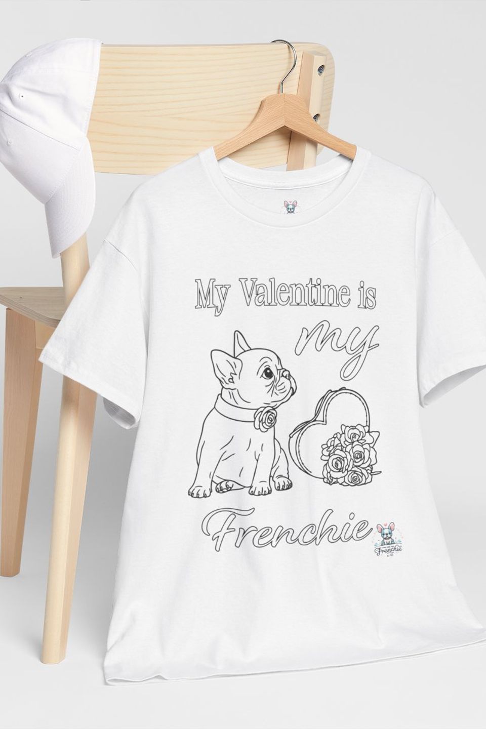 Valentine frenchie t shirt my valentine is my frenchie cute dog lover tee