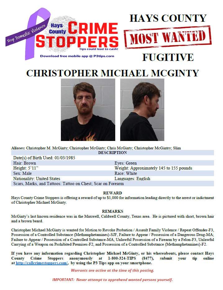 Mcginty most wanted poster